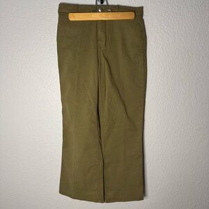 NWT Madewell The Petite Wide-Leg Pant in Garment-Dyed Twill Kahki Size 27P NX500